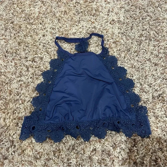 Aerie Women’s Size Small Blue Halter Lace Bralette - Picture 1 of 3